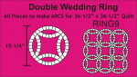 15-1/4&quot; Double Wedding Ring - Paper Pieces
