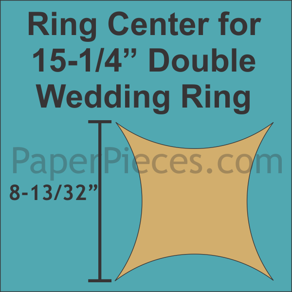 Centre Piece for 15-1/4&quot; Double Wedding Ring - Paper Pieces
