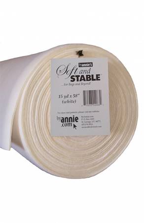 By Annie’s Soft and Stable White 100% Polyester Stabilizer Sew In White - Per Quarter Metre