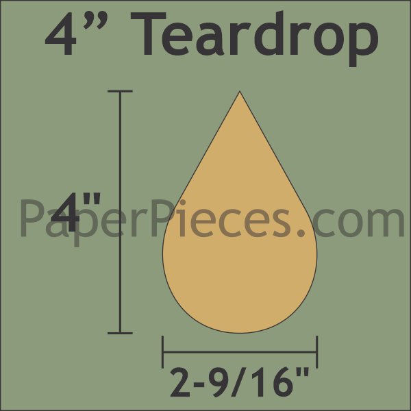 4&quot; Teardrop - Paper Pieces