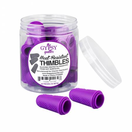 The Gypsy Quilter Heat Resistant Thimbles - Purple - PER THIMBLE SET