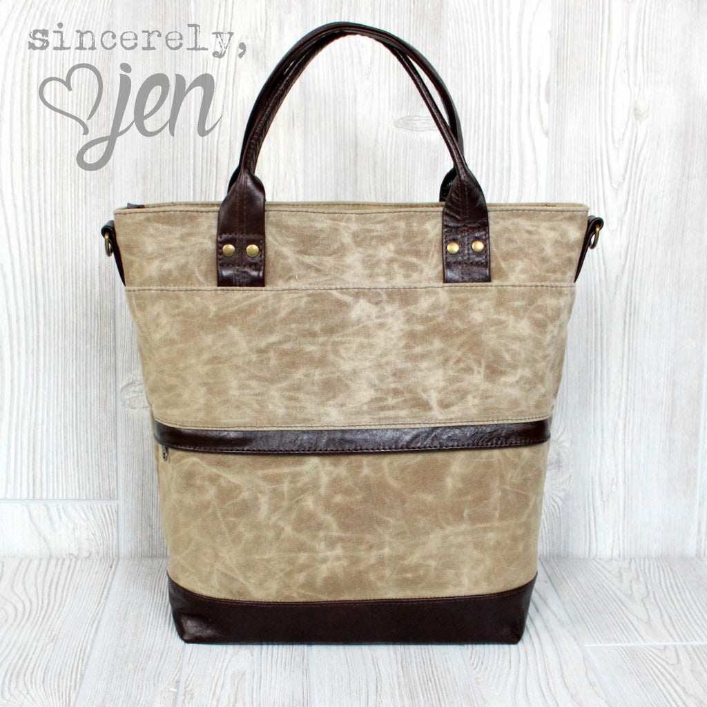 The Waterlily Waxed Canvas Tote