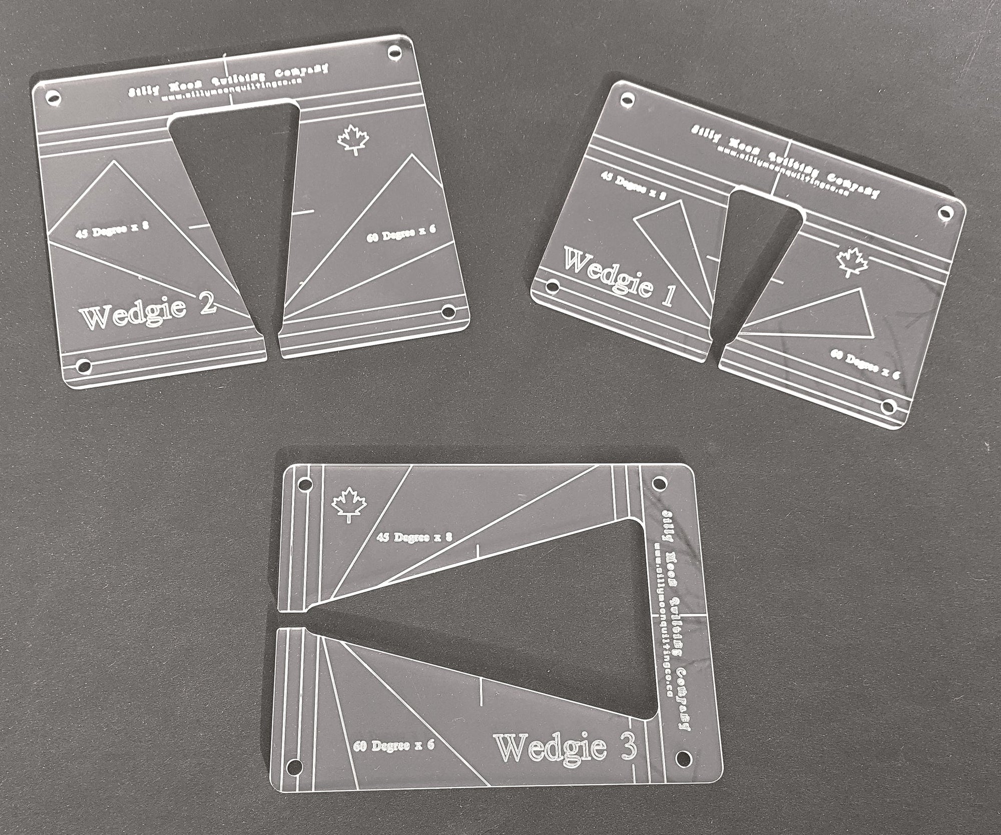 Wedgie Set - 3 rulers - 1/8&quot;