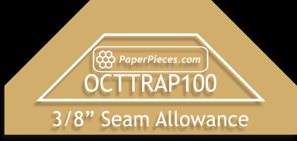 1&quot; Octagon Trapezoids - 3/8&quot; Seam Acrylic Template