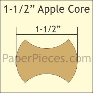 1-1/2&quot; Apple Core - Paper Pieces