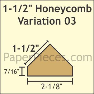 1 1/2&quot; Honeycomb Variation 03 - Paper Pieces