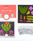 Pre-cut Wool Kit Bird & Tree Colourway 2 - Sue Spargo