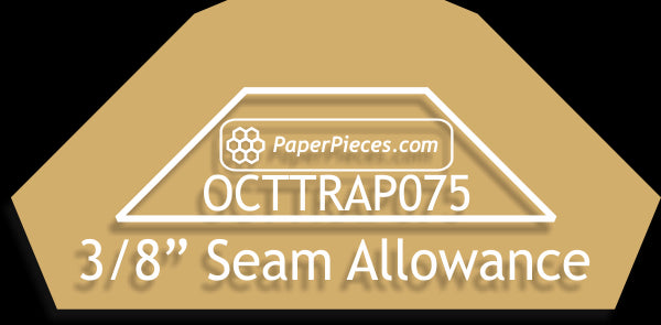 3/4&quot; Octagon Trapezoids - 3/8&quot; Seam Acrylic Template
