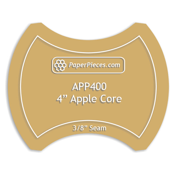 4&quot; Apple Core - 3/8&quot; Seam Acrylic Template