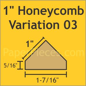 1&quot; Honeycomb Variation 03 - Paper Pieces