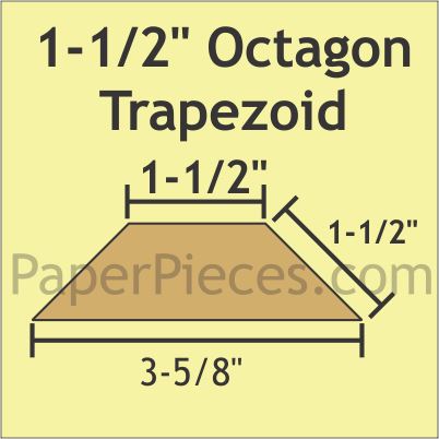 1-1/2&quot; Octagon Trapezoids - Paper Pieces