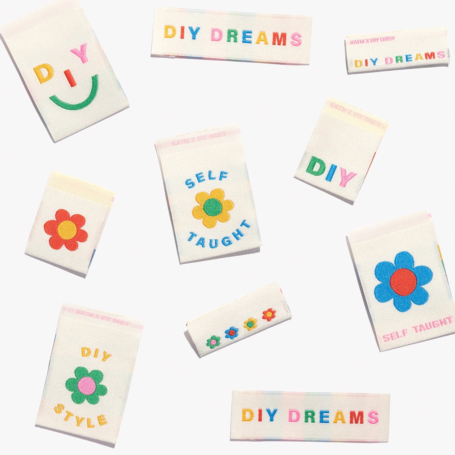 &#39;DIY Dreams&#39; labels by DIY Daisy x KATM - 10 woven labels per pack