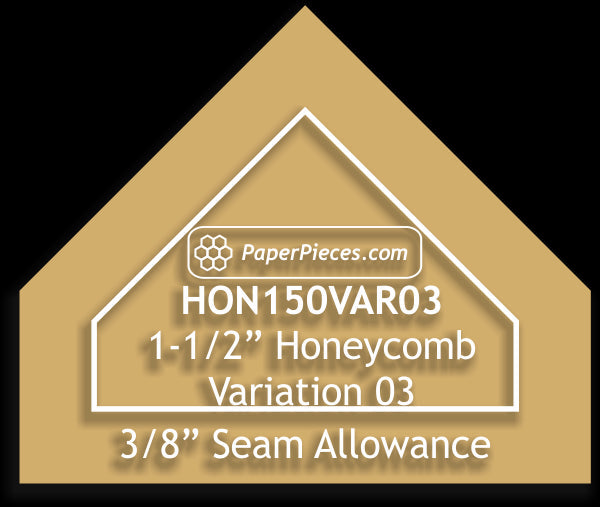1 1/2&quot; Honeycomb Variation 03 - 3/8&quot; Seam Acrylic Template