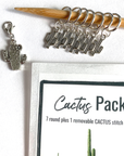 Cactus Stitch Marker Pack - Round & One Removable