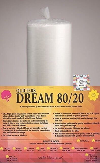 Quilters Dream 80/20 - 92&quot; White - PER QUARTER METRE