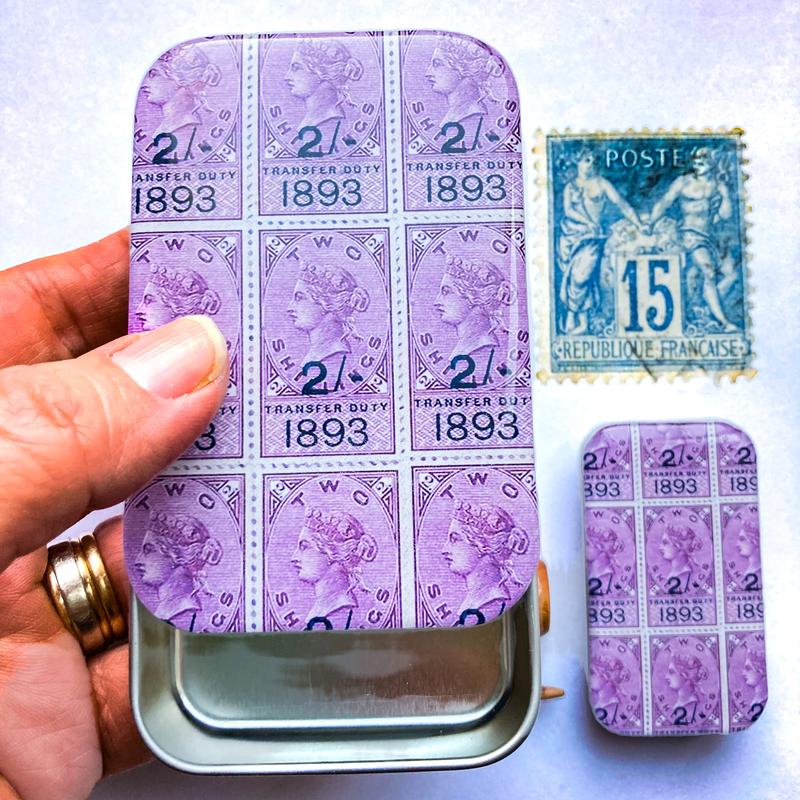 Purple Stamp Notions Tin  - Large Size Only*