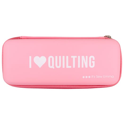 &quot;I love Quilting&quot; Rotary Cutter Case - Pink