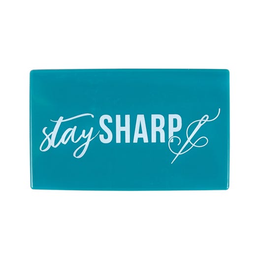 &quot;Stay Sharp&quot; Navy Magnetic Needle Case
