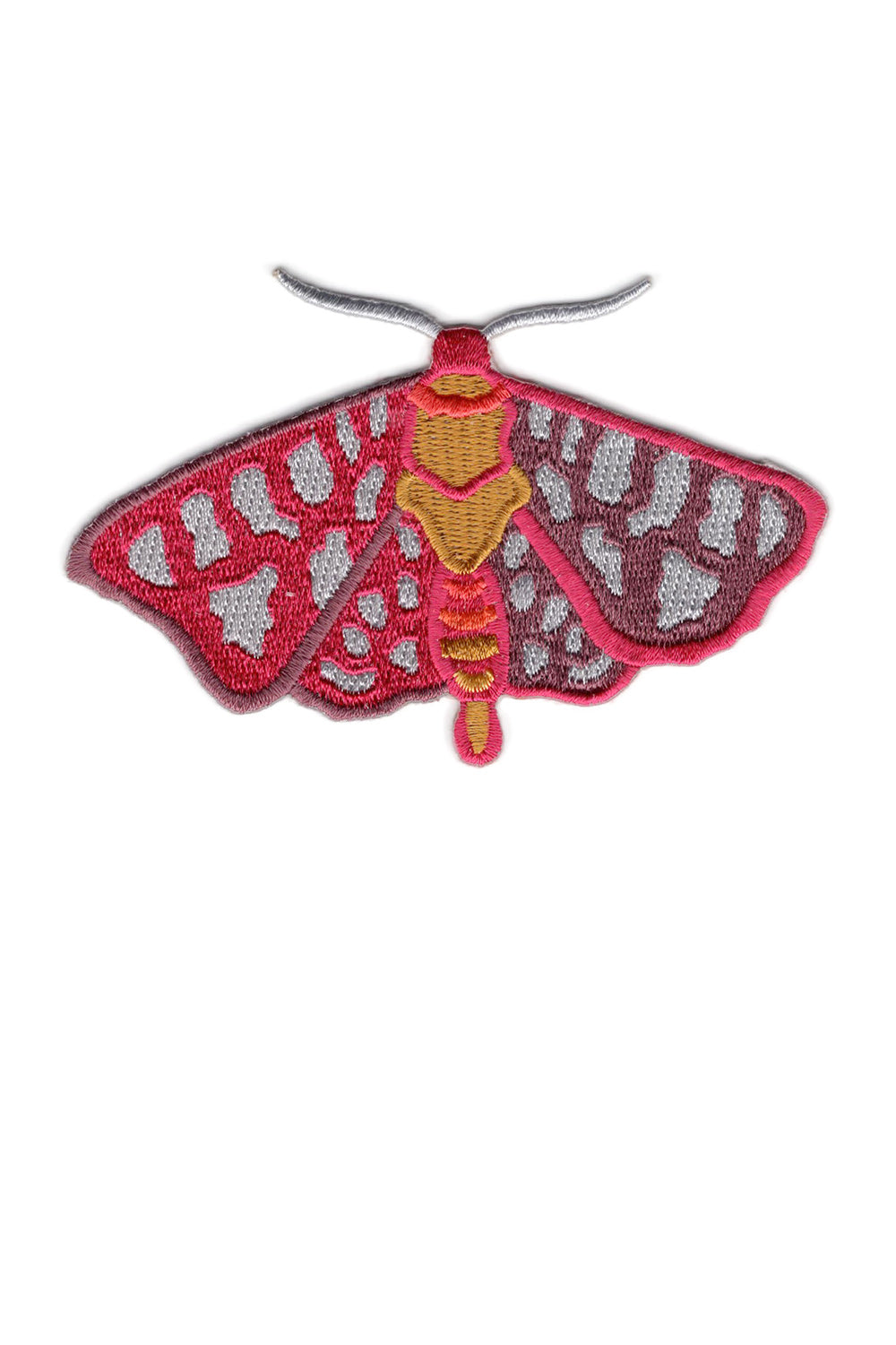 Fuschia &amp; Marsala Moth Patch - Iron On