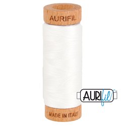 Aurifil 80 wt Cotton 2021 Natural White