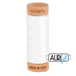 Aurifil 80 wt Cotton 2024 White