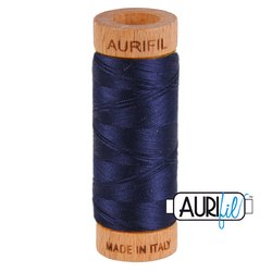 Aurifil 80 wt Cotton 2785 Very Dark Navy